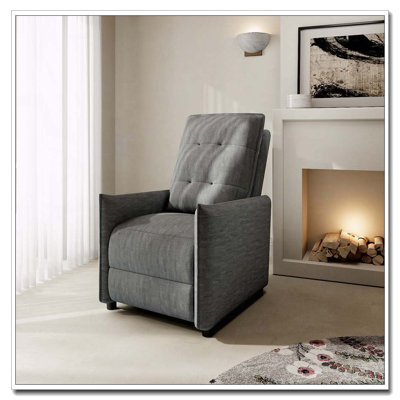 Chenille Fabric Recliner Chair