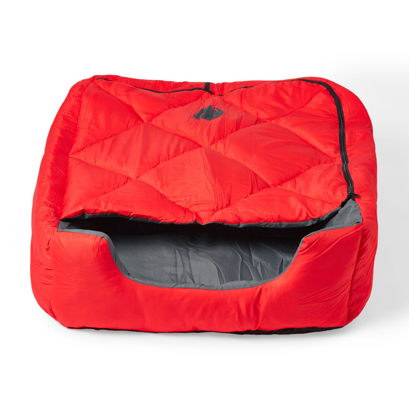 Lit de voyage pour petit chien, Rouge, H 30 po x l 40 po x P 12 po, Grand (41 à 70 lb)