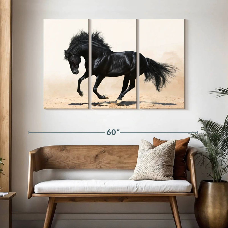 Black Stallion, 32" H x 50" W