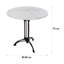 Round Metal Outdoor Bistro Table , 80cm cm W 80cm cm D