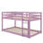 Wood Twin Over Twin Low Bunk Bed With Ladder-1014741958