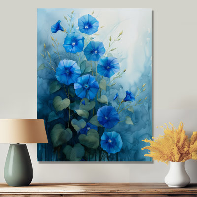 «Garden of Blue Dreams Morning Glory Flowers III - Morning Glory», art mural salon