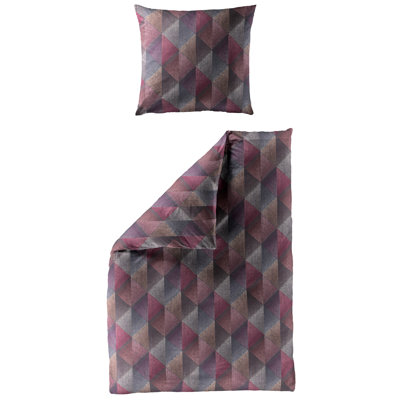 4087 Sateen Geometric Shapes Duvet Cover Set with Pillow Shams Included