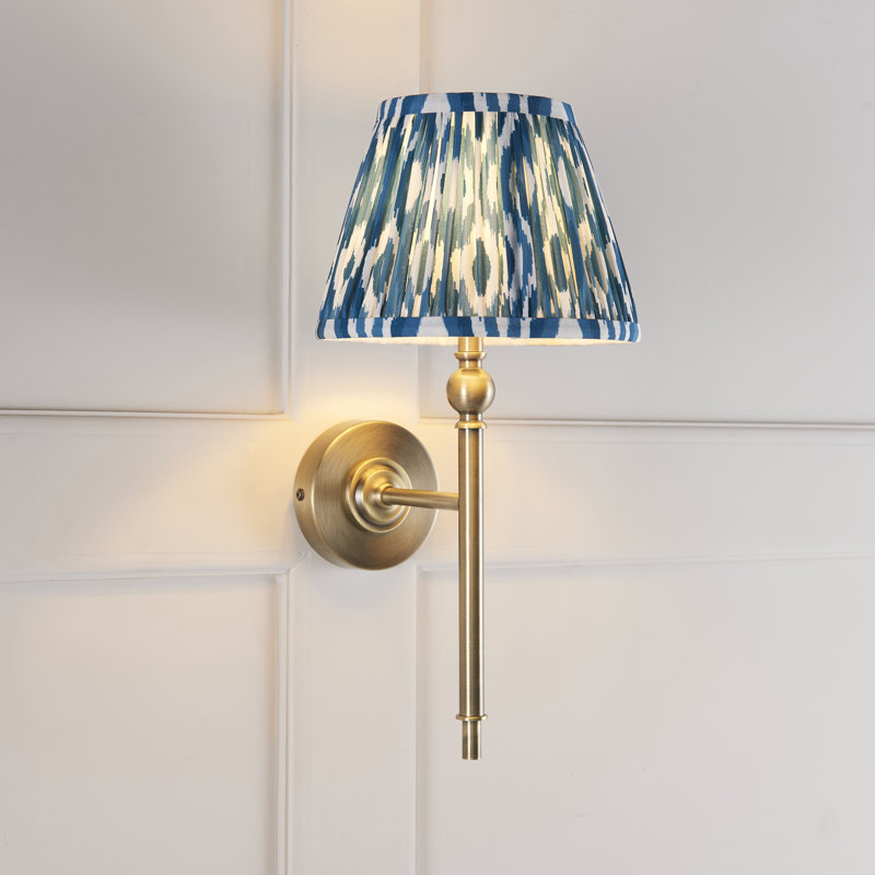 Welby Steel Armed Sconce, Blue