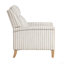 Fauteuil inclinable classique en bois massif de style campagnard à dossier poussoir 1 pièce