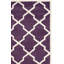 Tapis mauve / ivoire en laine Carolene-19273607
