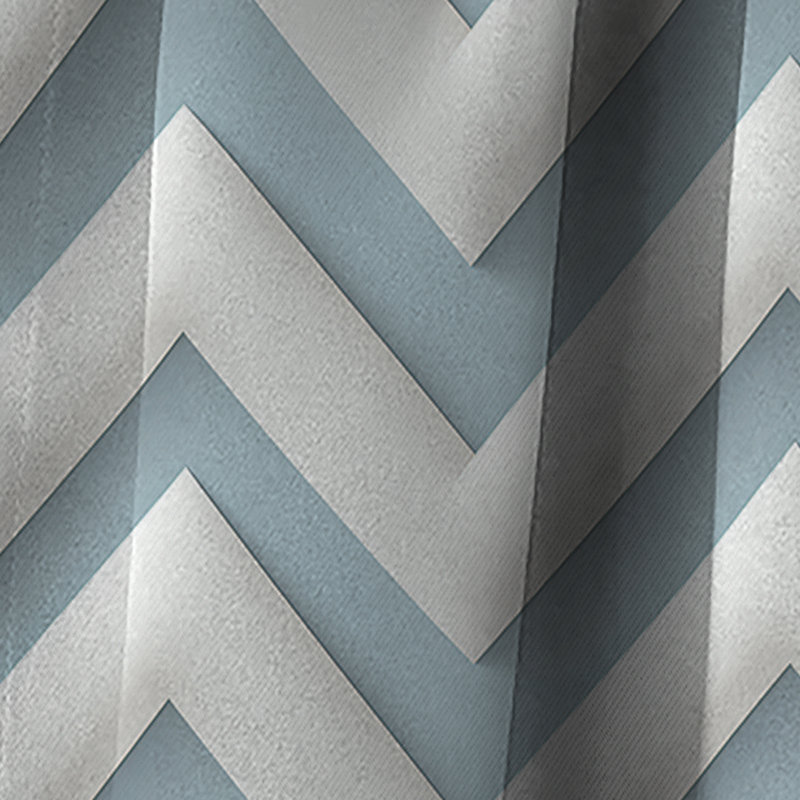 Monochromatique Chevron Motion - Rideau à chevrons - Rideau occultant à chevrons - 1 panneaux, L 52 po x L 90 po