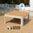 Abdullah Leeson 3Pc 100% FSC Solid Teak Outdoor Patio Seatig Set