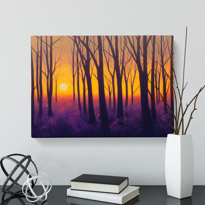 XXX-H1022-WF-8371X Striking Forest Sunset Vol.2 - Wrapped Canvas Print