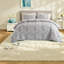 -Piece King Bedding Sets, Grey Polyester, Modern Bedroom Comforter Set