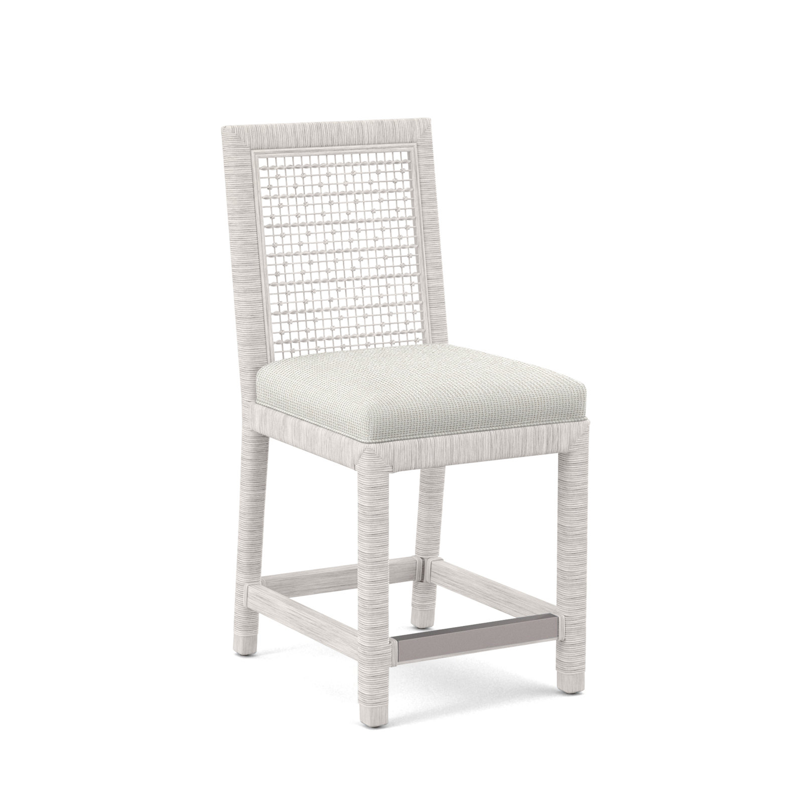 Scotia 24" Counter Stool, Gray Sugar Performance, Antique Frost White