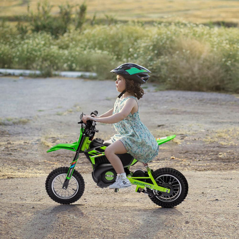 Moto électrique 24V 7AH pour enfants, Vert