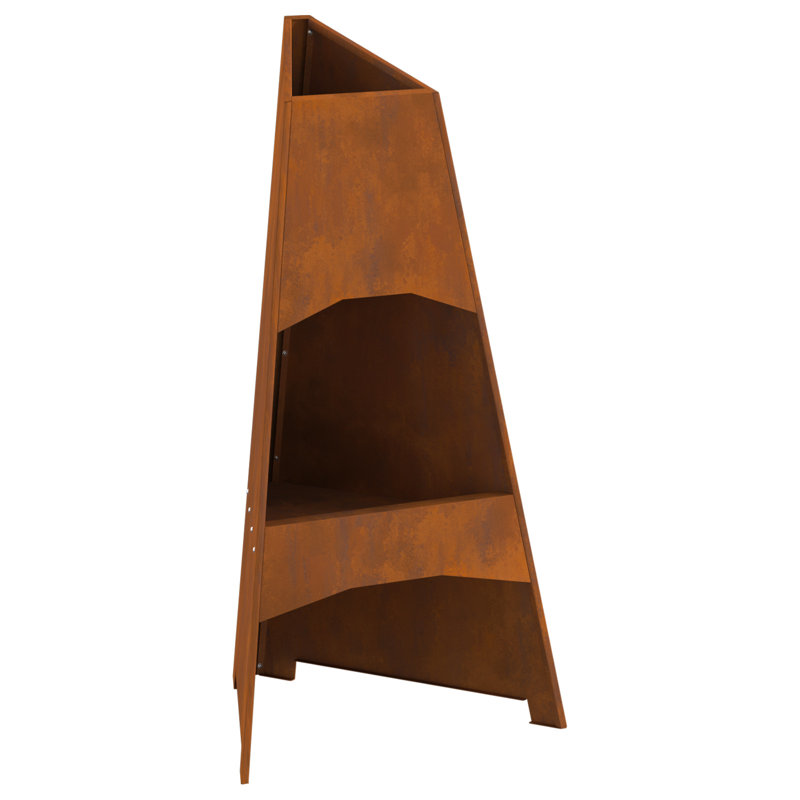 Modern Outdoor Fire Pit, Brown