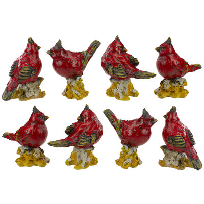 Red Cardinal Bird Christmas Figures 4.5"