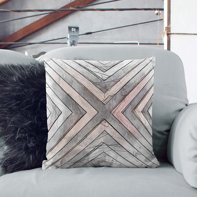 Square Cushion, White, 55cm H x 55cm W x 20cm D