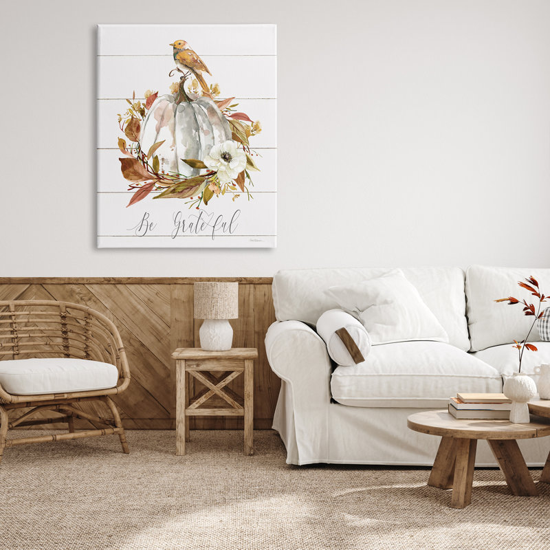 «Be Grateful Fall Pumpkin» par Carol Robinson, H 48 po x l 36 po x P 1,5 po