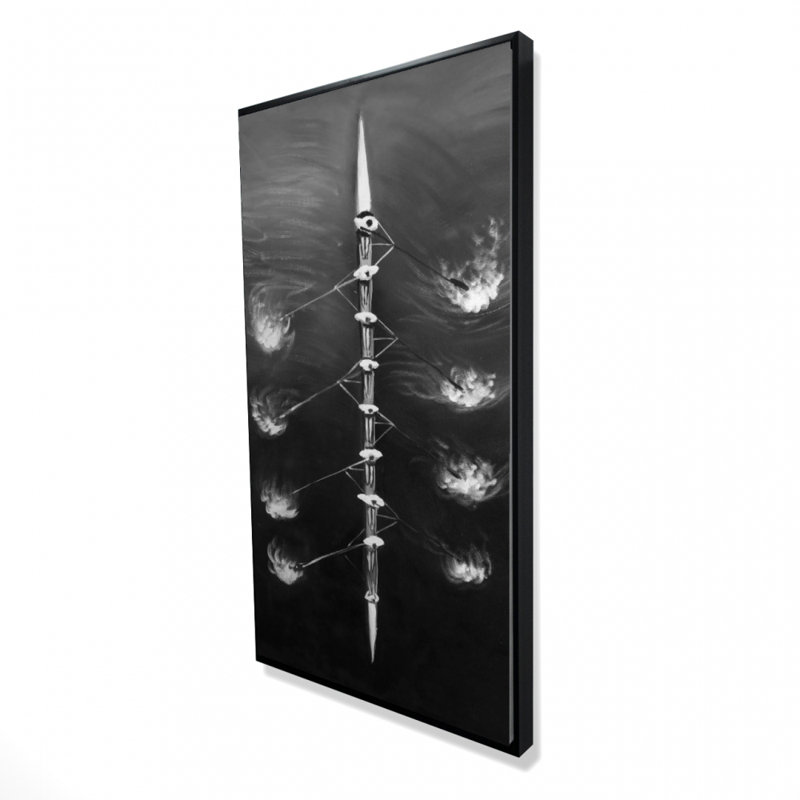 Rowing Boat Race Print On Canvas, H 48 po x l 24 po