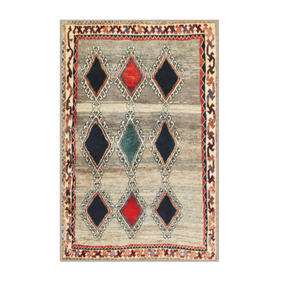 Tapis beige / rouge / vert Mulay