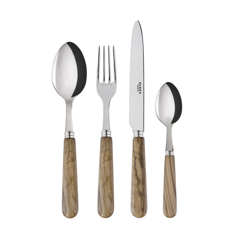 Lavandou 4 - Piece Stainless Steel Flatware Set - Service for 1