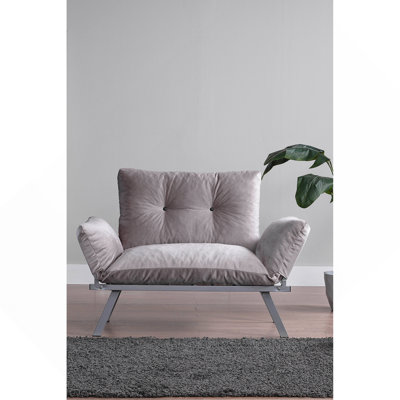 Metal Legs Futon Love seat