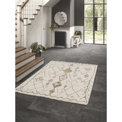 Emrys Beige/Orange/Blue Rug