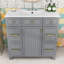 Meuble-lavabo en bois avec lavabo, tiroir de rangement, tablette et portes-914255160-914255164