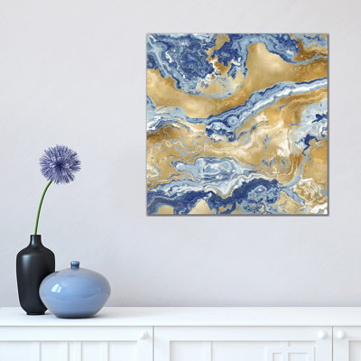 Onyx Royal 1 Piece Wrapped Canvas Painting