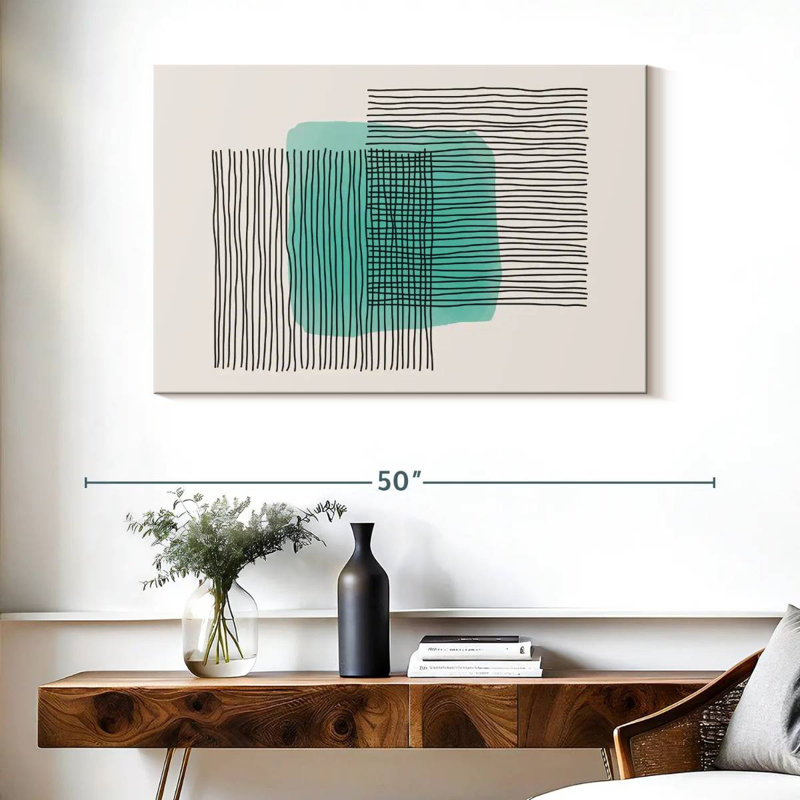 Rayures à la menthe, H 26 po x l 39 po