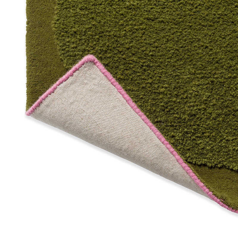 Hand Tufted Wool Floral Area Rug in Green, Rectangle 5'3" x 7'6"