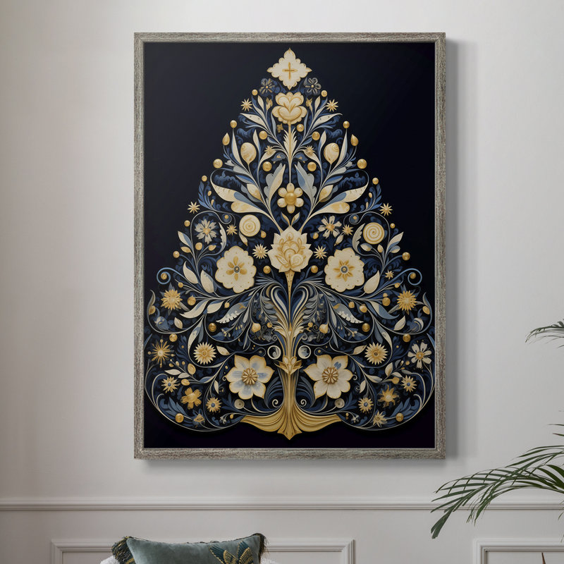 «Christmas Holiday Art» DCXLIX, reproduction d'art encadrée - bois massif, H 15 po x l 12 po
