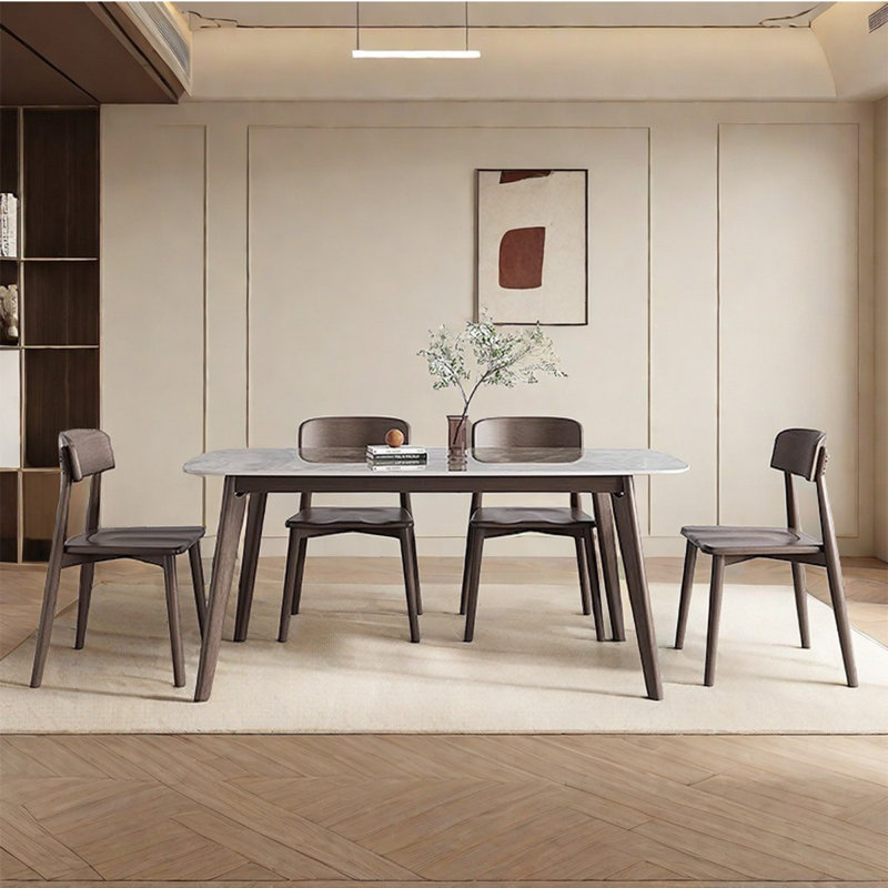 Rectangular modern sintered stone dining table, 29.53"H x 55.12"L x 31.5"W