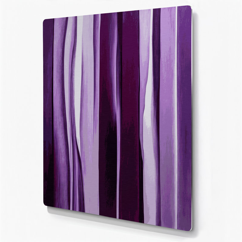 Abstract Color Field 86 Purple Metal Wall Art, 11" H x 14" W