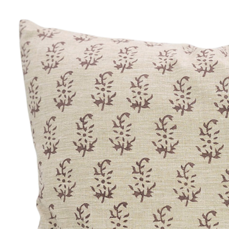 Coussin décoratif à motif de blocs de fleurs unique fabriqué à la main 16 x 16 po Fabcline - Pathjad, H 16 po x l 16 po