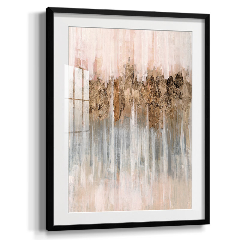 «Floating By I», reproduction encadrée, Blanc, Papier avec cadre noir