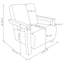 Chaise avec accoudoirs rembourrée Bryant Boucle-1390202151-1390202144