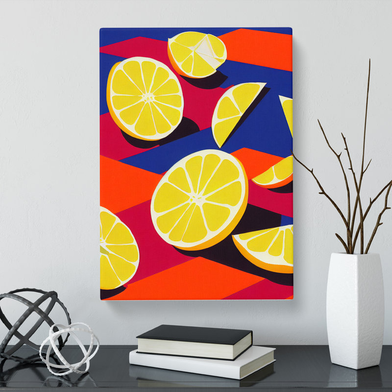 Lemon Fruit Pop - Wrapped Canvas Print, 60cm H x 40cm W x 3cm D