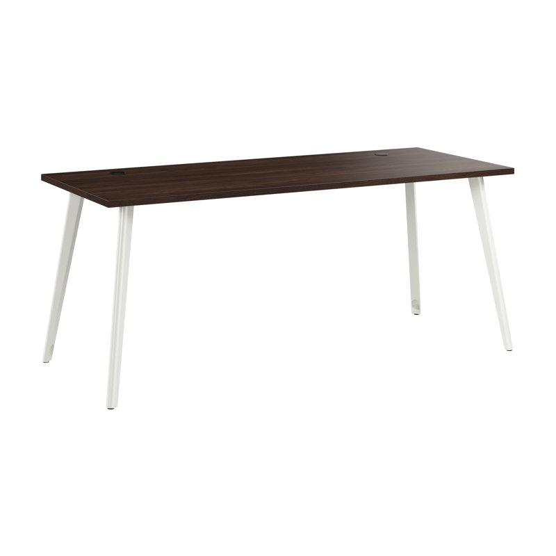 Bush Business Furniture Vista Computer Desk With Splayed Metal Legs, 29.95" H x 71.02" W x 29.37" D, Black Walnut