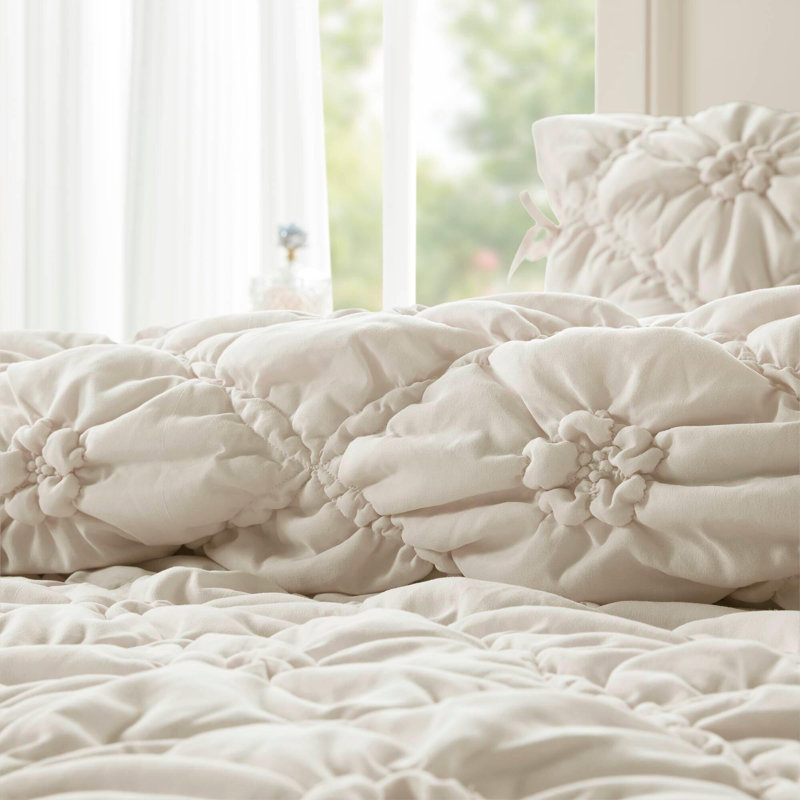 3PCS Full/Queen Comforter Set, Full Comforter + 2 Standard Shams
