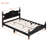 Govea Retro Wood Platform Bed with Solid Pine Construction and Slat Support-117503028-117503029