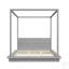 Lit plateforme à baldaquin en bois avec tête de lit, conception intemporelle et fabrication robuste pour les chambres élégantes-129994565-129994568