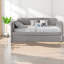 Élégant lit de jour simple rembourré avec couchette, velours et design moderne peu encombrant