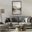 Cadre flottant Mute Lake Neutral Landscape, design par Petal Prints Design-392285544-392285550