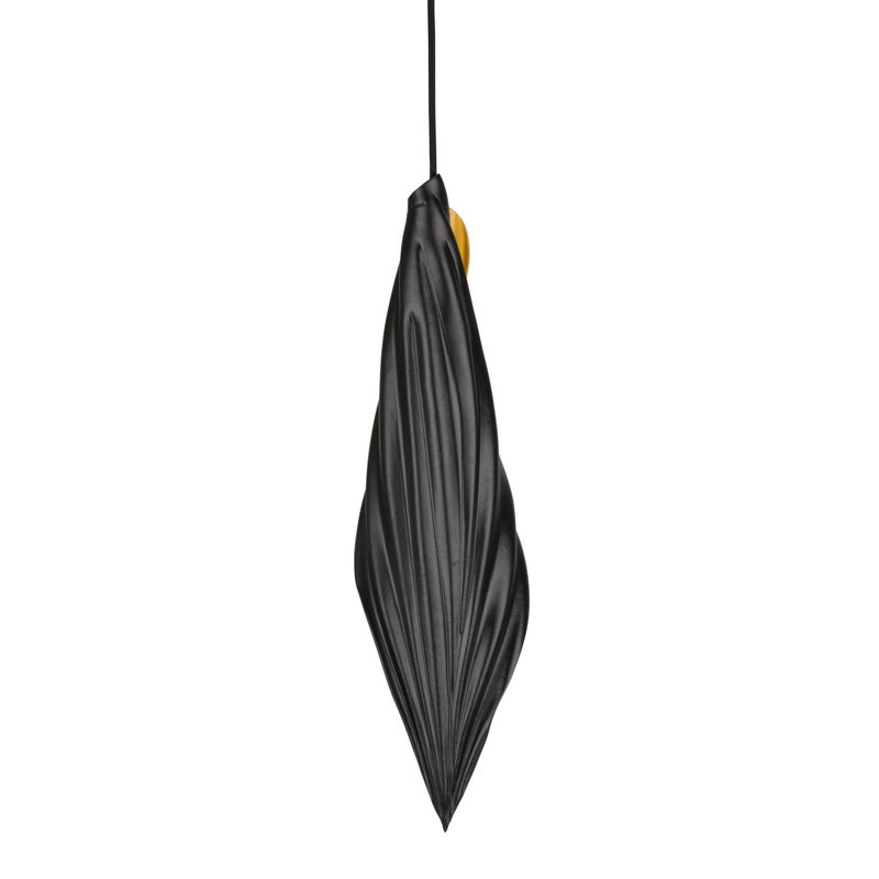Xavier Clarisse Medium Embossed Leather Pendant Light, 24'' H x 7'' W x 7'' D, Bone