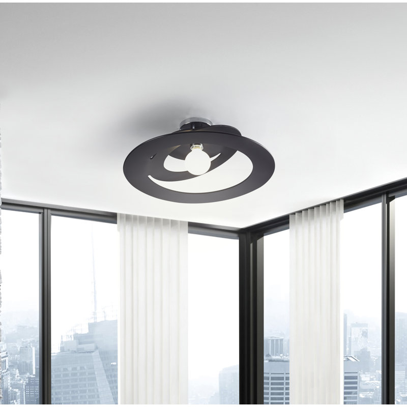 Cinderella Semi Flush Mount, Black, 21cm H x 45cm W x 45cm D