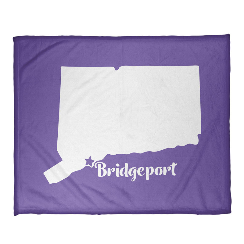 Jeté bridgeport connecticut polaire, l 32,5 po x L 42,5 po, Mauve
