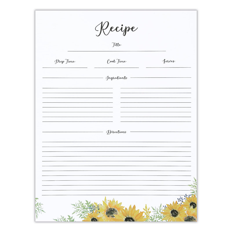 Outshine Premium Recipe Notecard