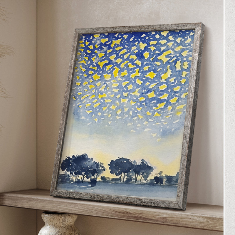 «LANDSCAPES Series XLVII», reproduction encadrée - bois massif, H 30 po x l 24 po
