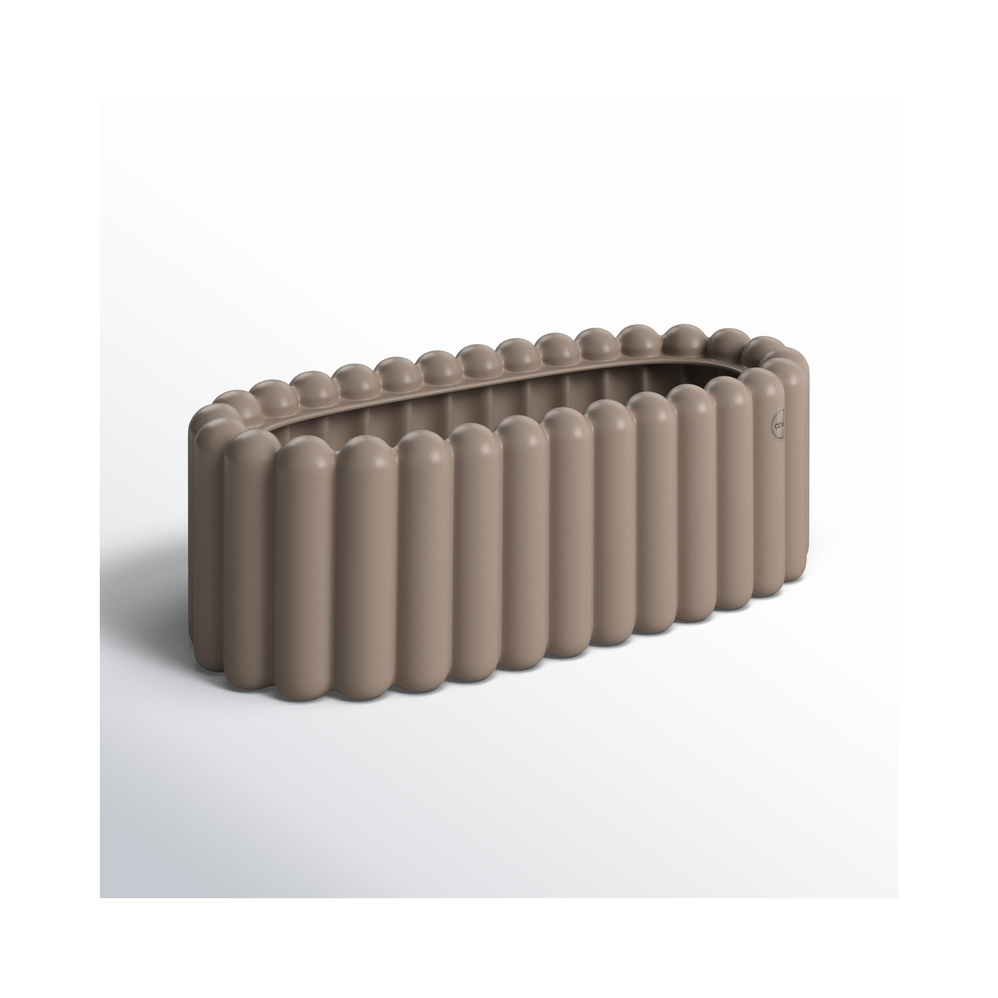 Ceramic Table Vase, 5.71" H x 14" W x 2" D, Brown