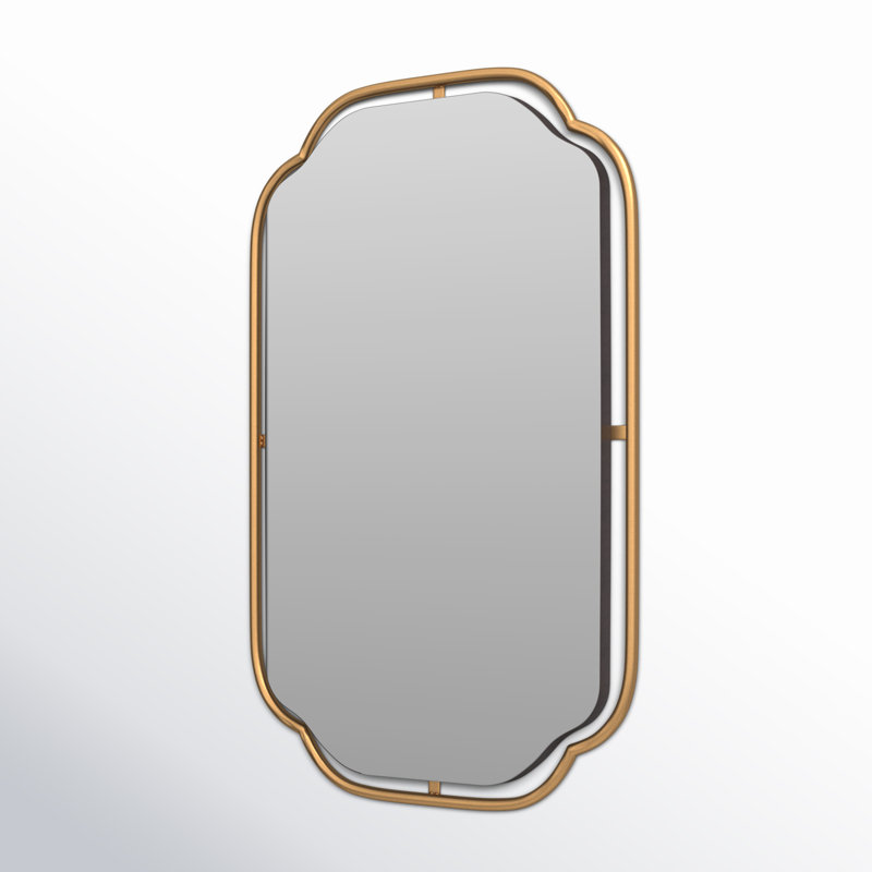 Sebastian Wall Mirorr, Matte Black, 34" H x 22.25" W