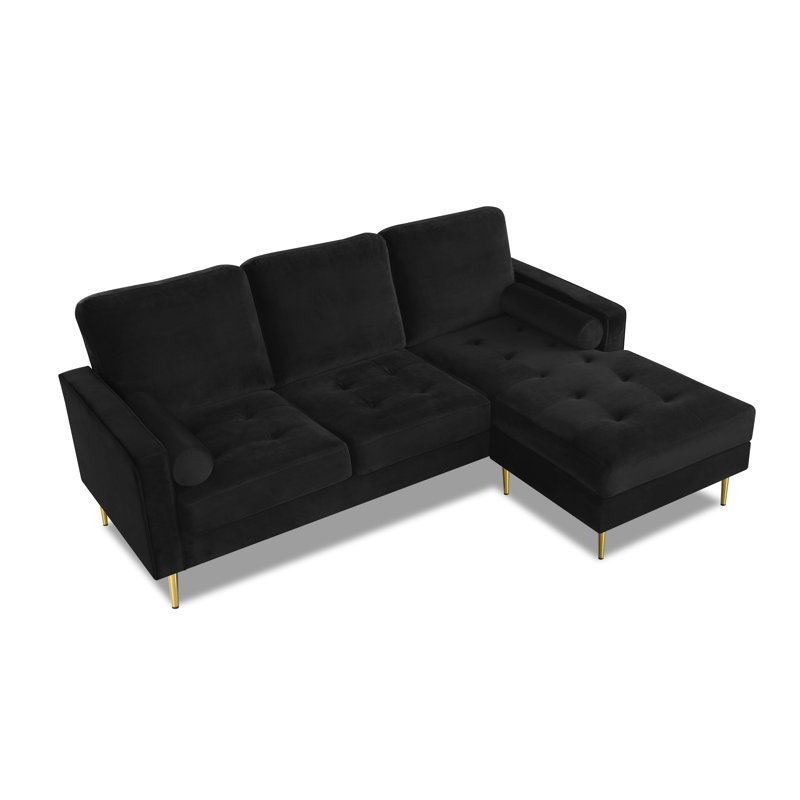 Cooper Reversible Corner Sofa, Black
